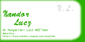 nandor lucz business card